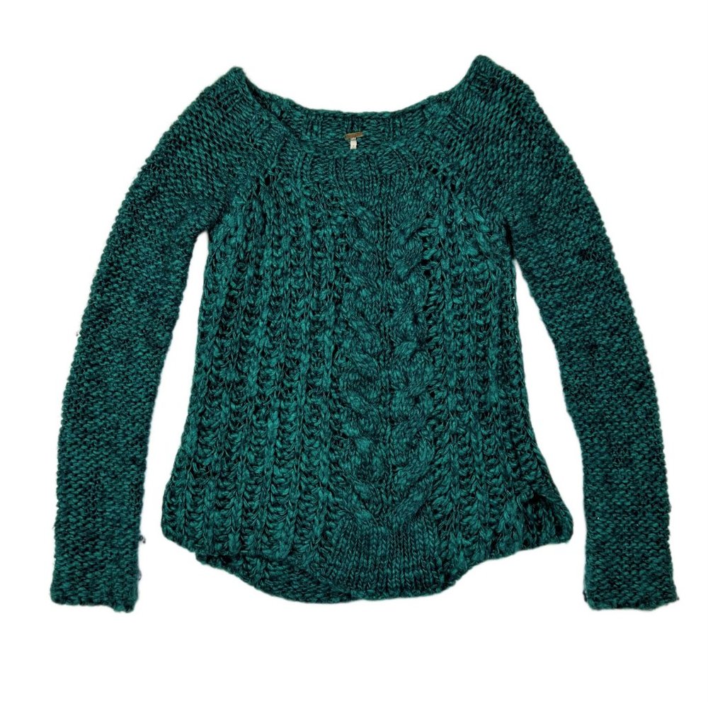 FREE PEOPLE Hot Tottie Knit Wool/Mohair Sweater (Small)